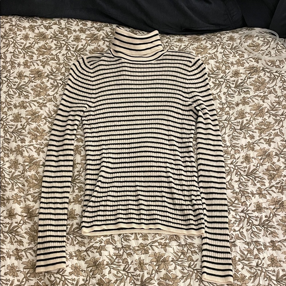 J.Crew Cashmere Sweater in Black and White